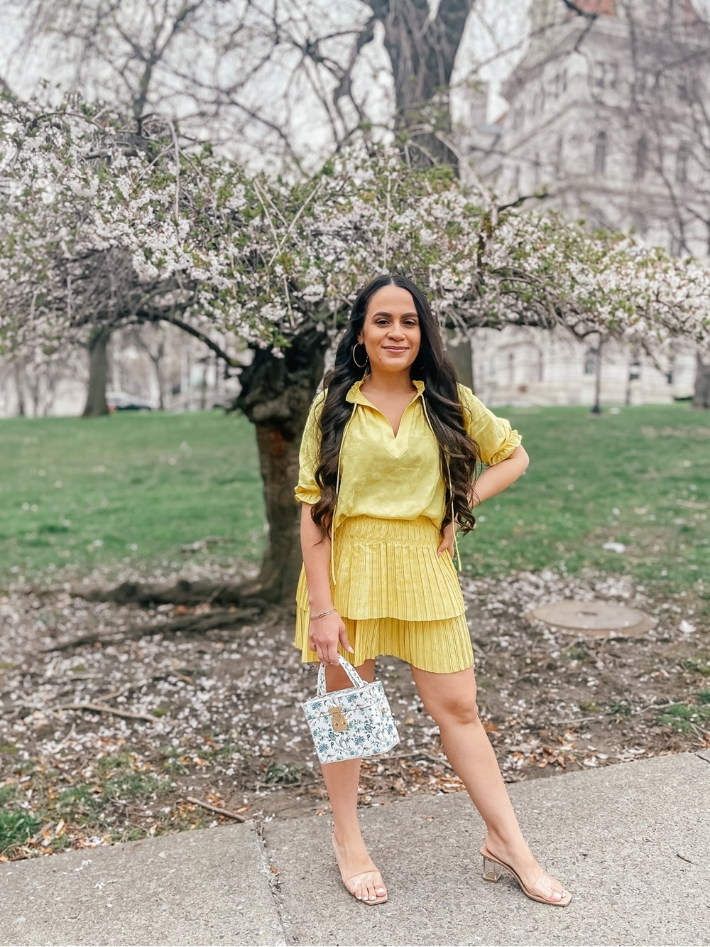 Sunny Yellow Pleated Dress - Picture 2 of 4